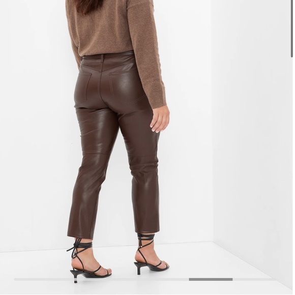 GAP High rise faux leather vintage slim pants - Picture 2 of 8